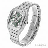 Cartier Santos de Cartier Skeleton LM WHSA0028 Reloj de hombre de acero inoxidable