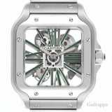 Cartier Santos de Cartier Skeleton LM WHSA0028 Reloj de hombre de acero inoxidable