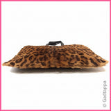 Vintage LOEWE Handbag Leopard Beige x Brown x Black Women's