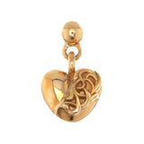 Chrome Hearts, Gold, 16mm, Chrome Hearts Jewelry Drop Heart Earring, 22K Gold / 14K Gold Post, 8mm x 9mm x 5mm, Gold