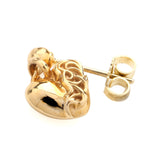 Chrome Hearts, Gold, 16mm, Chrome Hearts Jewelry Drop Heart Earring, 22K Gold / 14K Gold Post, 8mm x 9mm x 5mm, Gold