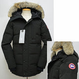 Canada Goose Carson Parka Fusion Fit 3805MA, Black, Men's Down Jacket, Coyote Fur, Black