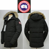Canada Goose Carson Parka Fusion Fit 3805MA, Black, Men's Down Jacket, Coyote Fur, Black
