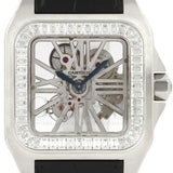 Cartier Santos 100 LM HPI00283 Skeleton Baguette Diamond Watch