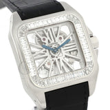 Cartier Santos 100 LM HPI00283 Skeleton Baguette Diamond Watch