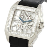Cartier Santos 100 LM HPI00283 Skeleton Baguette Diamond Watch