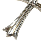 Chrome Hearts, Silver, 50mm x 75mm, Chrome Hearts Jewelry Cross Large Choker Pendant Necklace, SV925 Sterling Silver / Leather, 50mm x 75mm, Silver