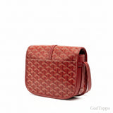 Goyard Bellevarde PM Crossbody Shoulder Bag Red PVC Leather Ladies - Pre-owned