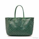 Goyard Saint Louis PM Tote Bag Handbag Green PVC Leather Women's - Pre-owned