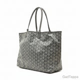 GOYARD Saint Louis PM Tote Bag Shoulder Bag Gray PVC Leather Women's - Pre-owned
