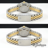 Vintage Rolex Datejust 179173G Blue Dial 10P Diamond Two-Tone Ladies Watch