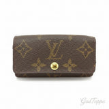 ouis Vuitton Monogram Multicle 4 Key Case, Brown, Women's, Pre-owned, High-End, Vintage
