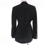 Prada, Black, Size 40, Women's Belted Jacket, Wool/Mohair, 40, Black