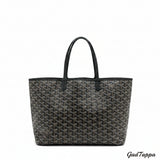 Goyard Saint Louis PM Tote Bag Herringbone Logo Pouch Black A Rank go19239gg - Pre-Owned