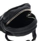 Chrome Hearts, Black/Silver, BAG WRISTHIM BACKPACK Leather Pouch Bracelet, Leather/Sterling Silver, Black/Silver