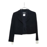 Chanel, Black, Size 38/42, Women's Coco Button Jacket and Skirt Suit Set, Silk, 38/42, Black