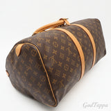 LOUIS VUITTON Monogram Canvas Keepall 45 M41428 Boston Bag Brown Coated Canvas Leather Ladies Used - Pre-Owned
