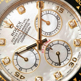 Vintage Rolex Daytona 116518LNG Mother of Pearl Diamond Dial Gold Watch