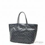 GOYARD Saint Louis PM Tote Bag Shoulder Bag Navy PVC Leather Women's [Used]