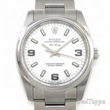 Rolex Air-King Watch 114200 M Serial 2007-2008 Roulette Engraving Luminous Index Luminous Hands Vintage