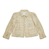 Chanel, Beige Multicolor, Size 38/36, Women's Tweed Jacket and Skirt Set, Tweed, 38/36, Beige Multicolor