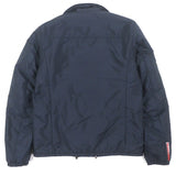 Prada, Navy, Size 46, Men's Logo Patch Reversible Padded Zip-Up Jacket, Polyamide, 46, Navy