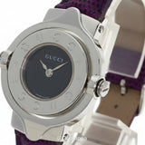Gucci 6600L Turn-Face Watch Stainless Steel/Leather Women's