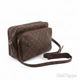 Louis Vuitton Monogram Old Nile Shoulder Bag Brown Women's Used Vintage High Brand - Pre-owned