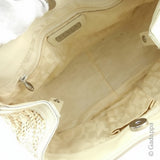 Vintage Furla Handbag Ivory x Gold Women's
