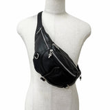 Chrome Hearts, Black, Large, SNAT PACK Dagger Zip Gunslinger Waist Bag / Body Bag, Leather/SV925, Large, Black