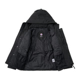 Canada Goose Classic Wyndham Parka 2048M, Black/Graphite, Sizes XS/S/M/L, Men's Down Jacket, Polyester Cotton Nylon Duck Down Feather, Sizes XS/S/M/L, Black/Graphite