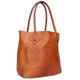 Chrome Hearts, Brown, FS TOTE UA 10th Anniversary Cross Patch Leather Tote Bag, Leather, Brown