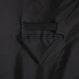 Prada, Black, Men's Re-Nylon Half-Zip Pullover Jacket, Recycled Polyamide, Black