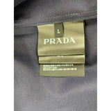 Prada, Navy, Size L, Cotton Twill Harrington Jacket, Cotton, L, Navy