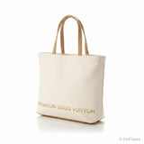 Fondation Louis Vuitton tote bag 2000000020358 Canvas Zipper Bag for women, white - Pre-owned