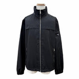 Prada, Black, Size 56, K-WAY SEMIFODERATO Triangle Logo Blouson Jacket, Nylon, 56, Black