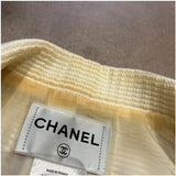 Chanel, Ivory, Size 38, Pearl Button Double-Breasted Jacket, Cotton/Nylon, 38, Ivory