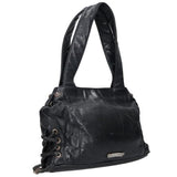 Chrome Hearts, Black/Silver, JJ DEAN SMALL Leather Rider's Handbag, Leather, Black/Silver
