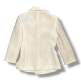 Chanel, Ivory, Size 38, Pearl Button Double-Breasted Jacket, Cotton/Nylon, 38, Ivory