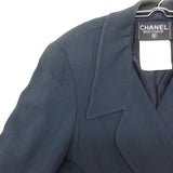 Chanel, Navy, Size 42 (L), Women's Tailored Jacket, Silk, 42, Navy
