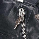 Chrome Hearts, Black/Silver, JJ DEAN SMALL Leather Rider's Handbag, Leather, Black/Silver