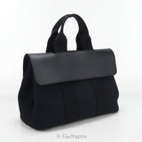 HERMES Valparaiso PM tote bag for women, black. Pre-owned