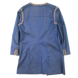 Chanel, Indigo Blue, Women's Long Denim Coat, Denim, Indigo Blue