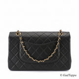 Chanel Matelassé 25 chain shoulder bag, lambskin, black, A01112, gold hardware, Coco Mark, 90332300 - Pre-owned