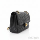 Chanel Matelassé 25 chain shoulder bag, lambskin, black, A01112, gold hardware, Coco Mark, 90332300 - Pre-owned