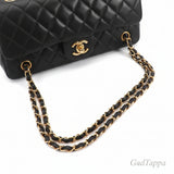 Chanel Matelassé 25 chain shoulder bag, lambskin, black, A01112, gold hardware, Coco Mark, 90332300 - Pre-owned
