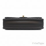 CHANEL AP3226 Black Lambskin Gold Hardware Top Handle Chain Clutch Shoulder Bag for Women - Pre-owned