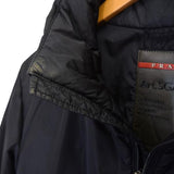 Prada Sport, Black, Size 44, Stand Collar Nylon Padded Jacket, Nylon/Polyester, 44, Black