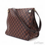 Louis Vuitton Damier Duomo Shoulder Bag, Ebene Brown, N41425, Gold Hardware, 90326304 - Pre-owned