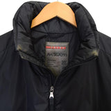 Prada Sport, Black, Size 44, Stand Collar Nylon Padded Jacket, Nylon/Polyester, 44, Black